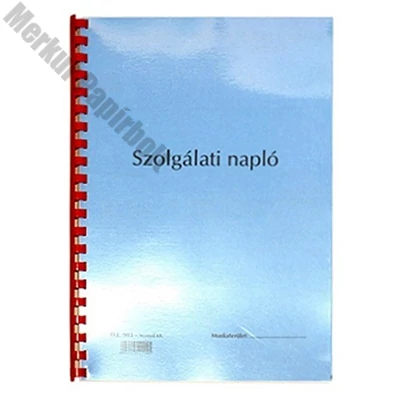 Nyomtatvány szolgálati napló/őrnapló A/4