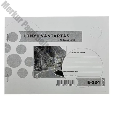 Nyomtatvány útnyilvántartó A/5 fekvő 50 lapos