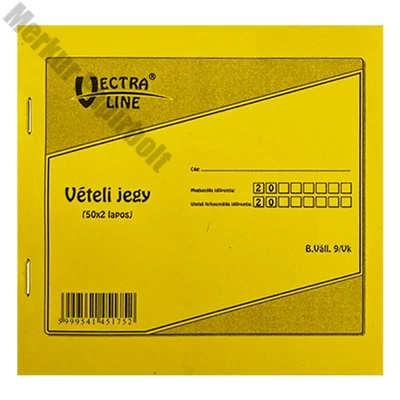 Nyomtatvány vételi jegy VECTRALINE 50x2