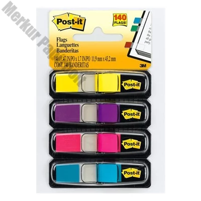 Oldaljelölő 3M Post-it 683-4AB műanyag index 12x43mm élénk