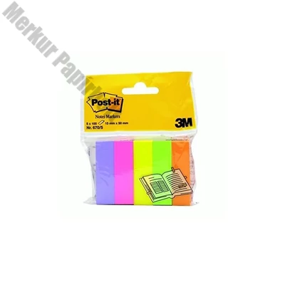 Oldaljelölő 3M Post-it LP670/5 papír neon 5 szín  5x100 lap