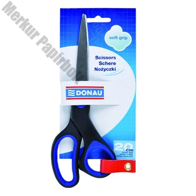 Olló irodai DONAU Soft Grip 20 cm kék