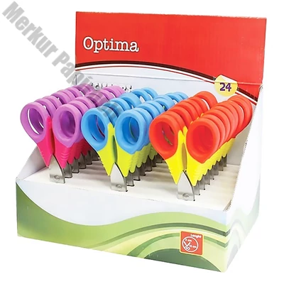 Olló iskolai OPTIMA 13 cm vegyes színek
