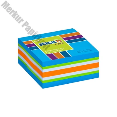 Öntapadós jegyzettömb STICK`N 51x51mm neon kék mix 250 lap