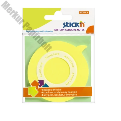 Öntapadós jegyzettömb STICK`N 70x70mm 360°-ban Öntapadós szövegbuborék forma sárga 50 lap