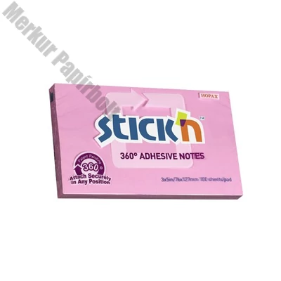 Öntapadós jegyzettömb STICK`N 76x127mm 360°-ban tapadó lila 100 lap