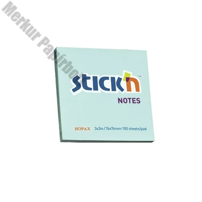Öntapadós jegyzettömb STICK`N 76x76mm pasztell kék 100 lap