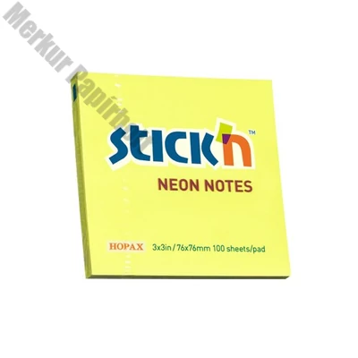 Öntapadós jegyzettömb STICK`N 76x76mm sárga 100 lap
