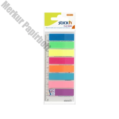 Öntapadó oldaljelölő STICK`N 45x12mm műanyag neon mix 8x25 lap