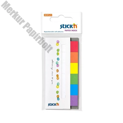 Öntapadó oldaljelölő STICK`N papír 45x15mm szivárvány mix 7x30 lap