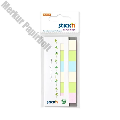 Öntapadó oldaljelölő STICK`N papír 45x15mm újrahasznosított mix 7x30 lap