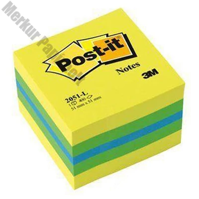 Öntapadós jegyzettömb 3M Post-it LP2051L 51x51mm mini kocka lime 400 lap