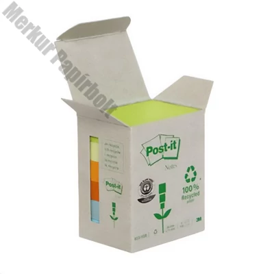 Öntapadós jegyzettömb 3M Post-it LP653-1GB 51x38mm torony 6x100 lapos