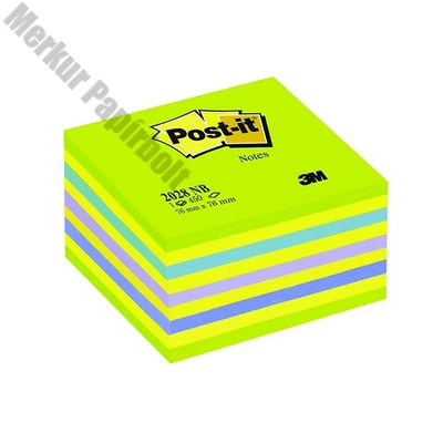Öntapadós jegyzettömb 3M Post-it LP 2028NB 76x76mm lollipop zöld  450 lap