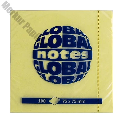 Öntapadós jegyzettömb GLOBAL Notes 3654-01 75x75mm sárga 100 lap