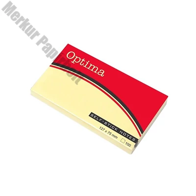 Öntapadós jegyzettömb OPTIMA 75x127mm sárga 100 lap