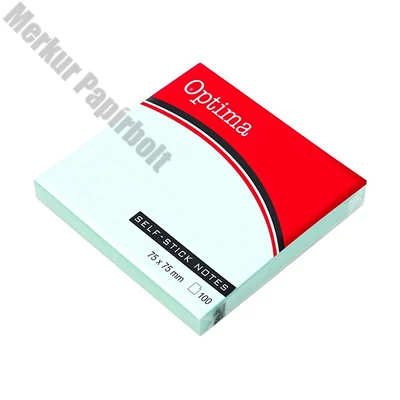 Öntapadós jegyzettömb OPTIMA 75x75mm pasztell kék 100 lap