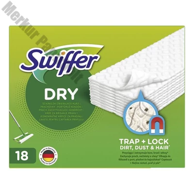 Padlótörlő SWIFFER száraz utántörlő 18 db