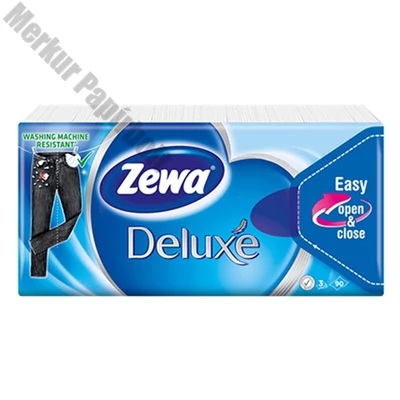 Papírzsebkendő ZEWA Delux 3 rétegű 10x10 darabos Normál