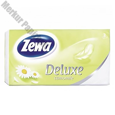 Papírzsebkendő ZEWA Deluxe 3 rétegű 90 darabos Camomile