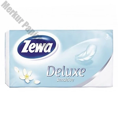 Papírzsebkendő ZEWA Deluxe 3 rétegű 90 darabos Sensitive/Blossom Moments