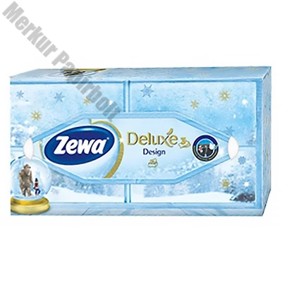Papírzsebkendő ZEWA Deluxe 3 rétegű  90 darabos dobozos