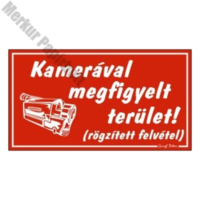 Piktogram Kamerával megfigyelt terület piros