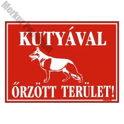 Piktogram Kutyával őrzött terület piros