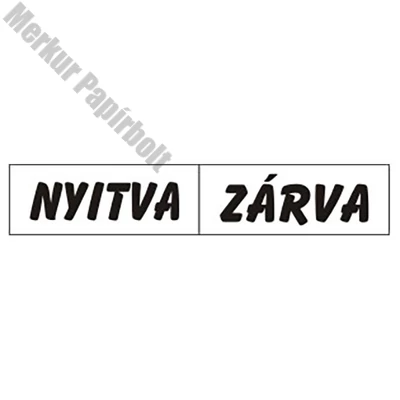 Piktogram Nyitva-zárva (kétold. tábla) fehér