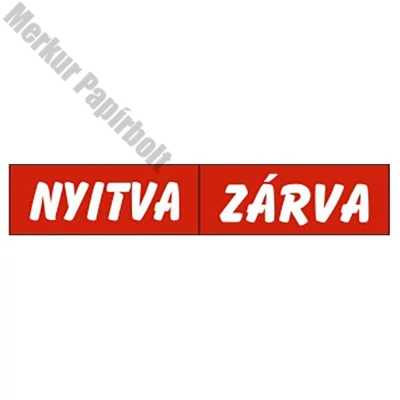 Piktogram Nyitva-zárva (kétold. tábla) piros