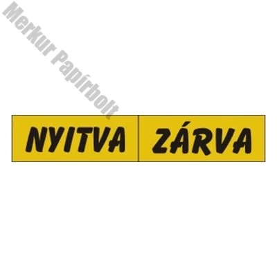 Piktogram Nyitva-zárva (kétold. tábla) sárga