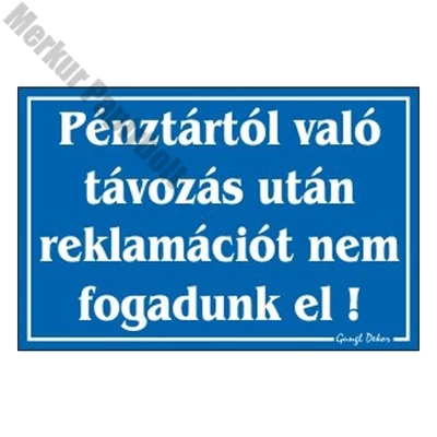 Piktogram Pénztártól való távozás után… fehér
