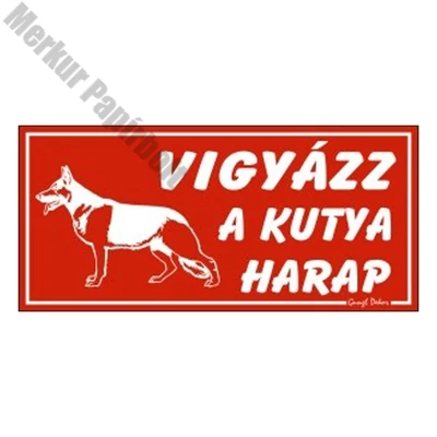Piktogram Vigyázz a kutya harap! piros