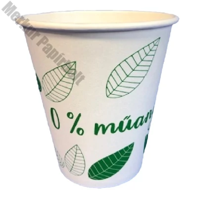 Pohár eldobható papír műanyagmentes 2 dl nyomott  50 darabos (12332,14595,14940)