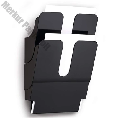 Prospektustartó DURABLE Flexiplus A/4 álló fali 2 részes fekete