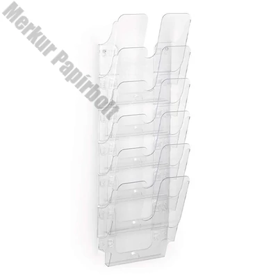 Prospektustartó DURABLE Flexiplus A/4 álló fali 6 részes átlátszó
