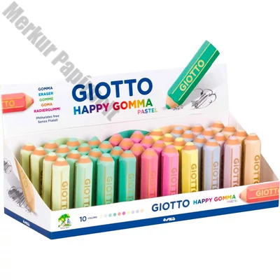 Radír GIOTTO Happy Gomma ceruza formájú pasztell színek