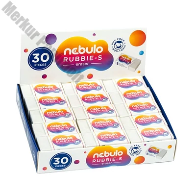 Radír NEBULO papírtokos forgács mentes 40x20x11mm fehér
