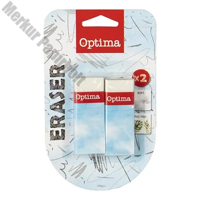 Radír OPTIMA papírtokos 2db/bliszter