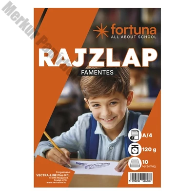 Rajzlap famentes FORTUNA A/4 120 g 10 lapos