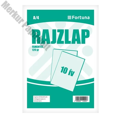 Rajzlap famentes FORTUNA A/4 120 g 10 íves