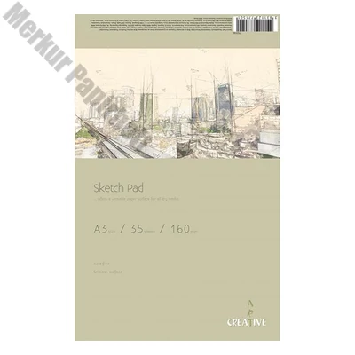 Rajztömb CREATIVE A/3 160 g 35 íves