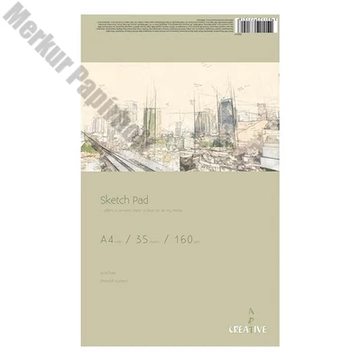 Rajztömb CREATIVE A/4 160 g 35 íves