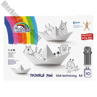 Rajztömb FIORELLO A/4 80 g 10 ív/tömb műszaki