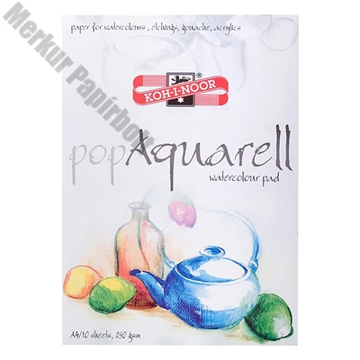 Rajztömb KOH-I-NOOR Pop Aquarell A/4 speciális papírból 250 g 10 lapos