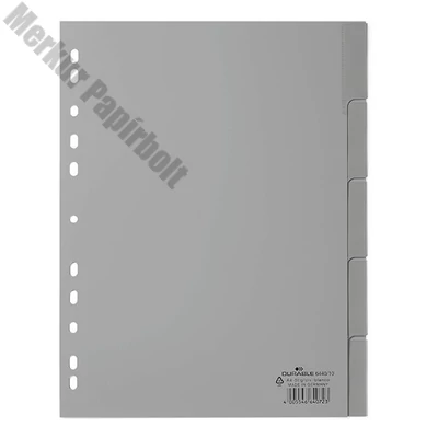 Regiszter DURABLE műanyag A/4 1-5 részes szürke
