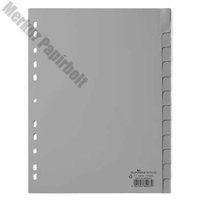 Regiszter DURABLE műanyag A/4 Jan-Dec 12 részes szürke