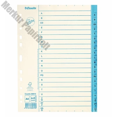 Regiszter ESSELTE A/4 karton A-Z