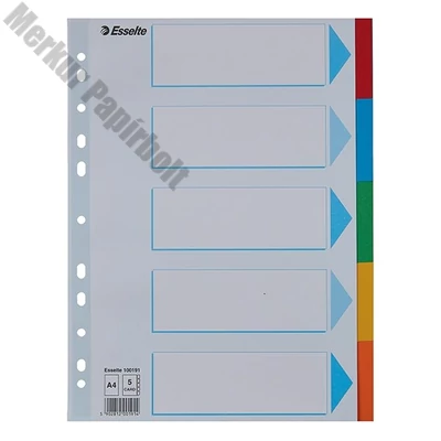 Regiszter ESSELTE Standard A/4 karton 5 részes