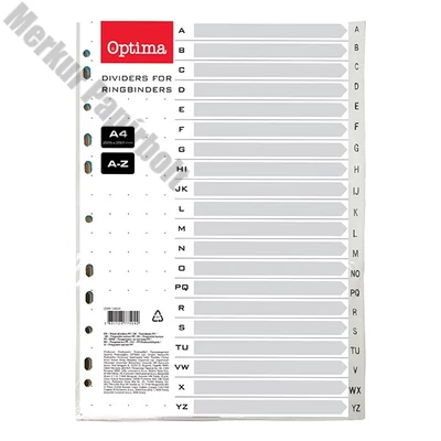 Regiszter OPTIMA A/4 műanyag A-Z
